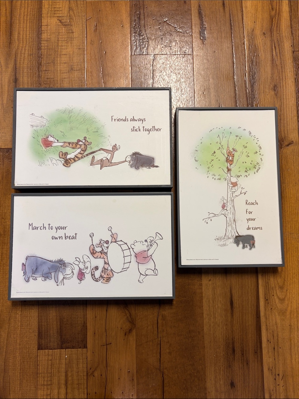 Winnie the Pooh Set Of Three Inspired  Nursery Wall Art Prints 9x14